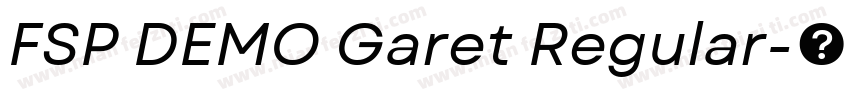 FSP DEMO Garet Regular字体转换